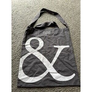 Eileen Fisher Tote Bag Gray Organic Cotton Reusable Double Handle